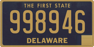 DE license plate 998946