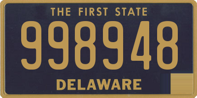 DE license plate 998948