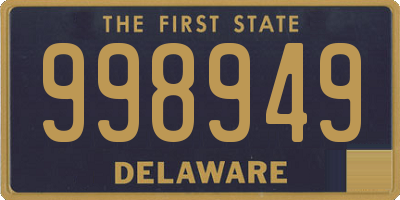 DE license plate 998949