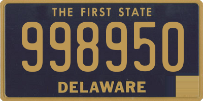 DE license plate 998950