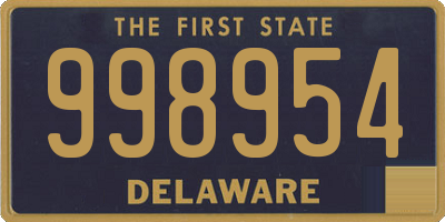 DE license plate 998954