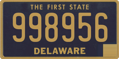 DE license plate 998956