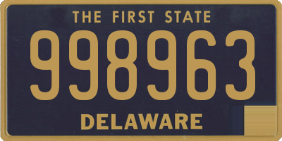 DE license plate 998963