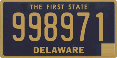 DE license plate 998971