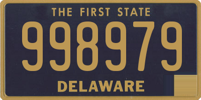 DE license plate 998979