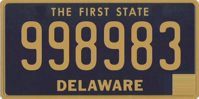 DE license plate 998983