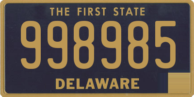 DE license plate 998985