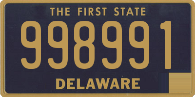 DE license plate 998991