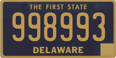 DE license plate 998993