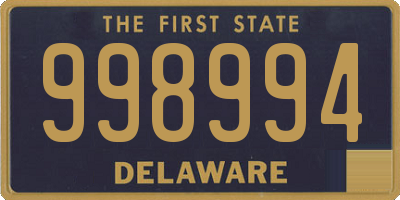 DE license plate 998994