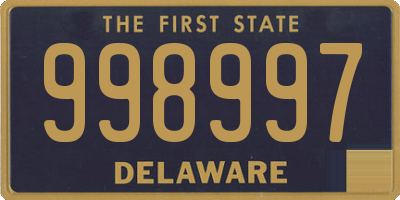 DE license plate 998997