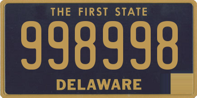 DE license plate 998998