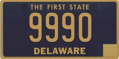 DE license plate 9990