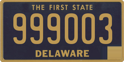 DE license plate 999003