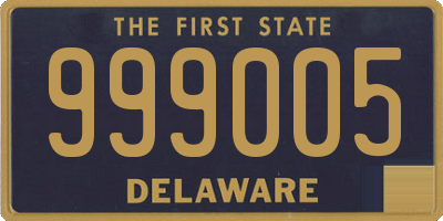 DE license plate 999005