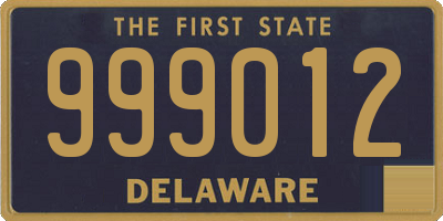 DE license plate 999012