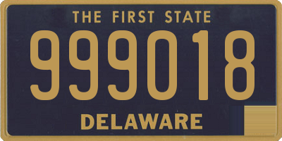 DE license plate 999018