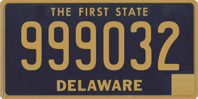 DE license plate 999032