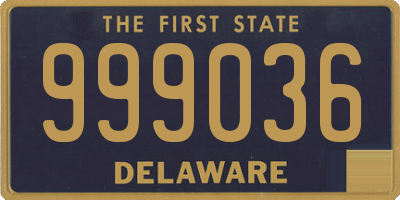 DE license plate 999036