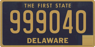 DE license plate 999040