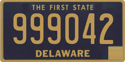 DE license plate 999042