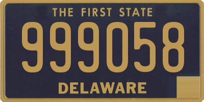 DE license plate 999058