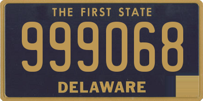 DE license plate 999068