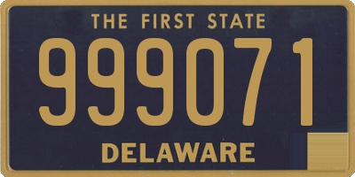 DE license plate 999071