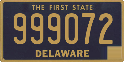 DE license plate 999072