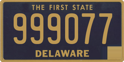 DE license plate 999077