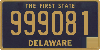 DE license plate 999081