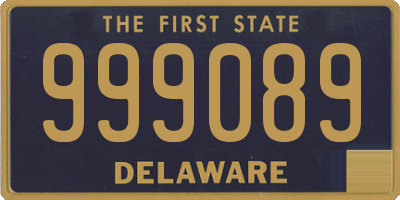 DE license plate 999089