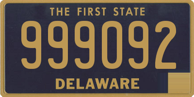 DE license plate 999092
