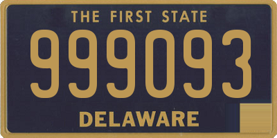 DE license plate 999093