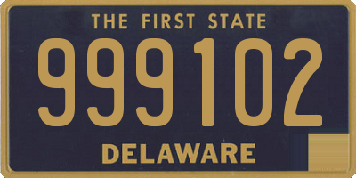 DE license plate 999102