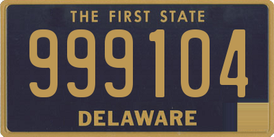 DE license plate 999104