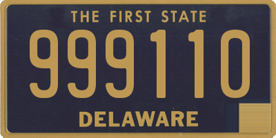 DE license plate 999110