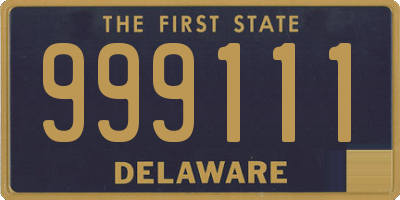 DE license plate 999111