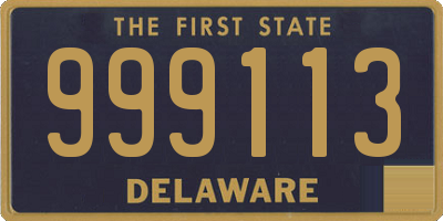 DE license plate 999113