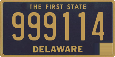 DE license plate 999114