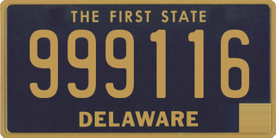 DE license plate 999116