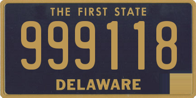 DE license plate 999118