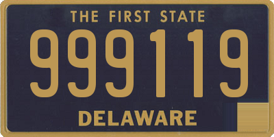 DE license plate 999119