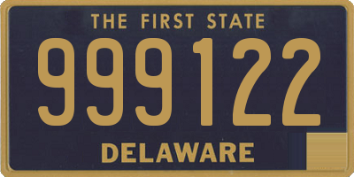 DE license plate 999122