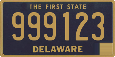 DE license plate 999123