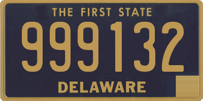 DE license plate 999132