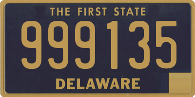 DE license plate 999135