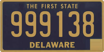 DE license plate 999138