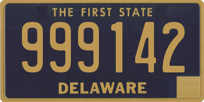 DE license plate 999142