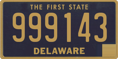 DE license plate 999143